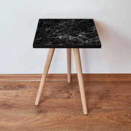 Hanah Home Shp232 Mesa Auxiliar Blanco y Negro